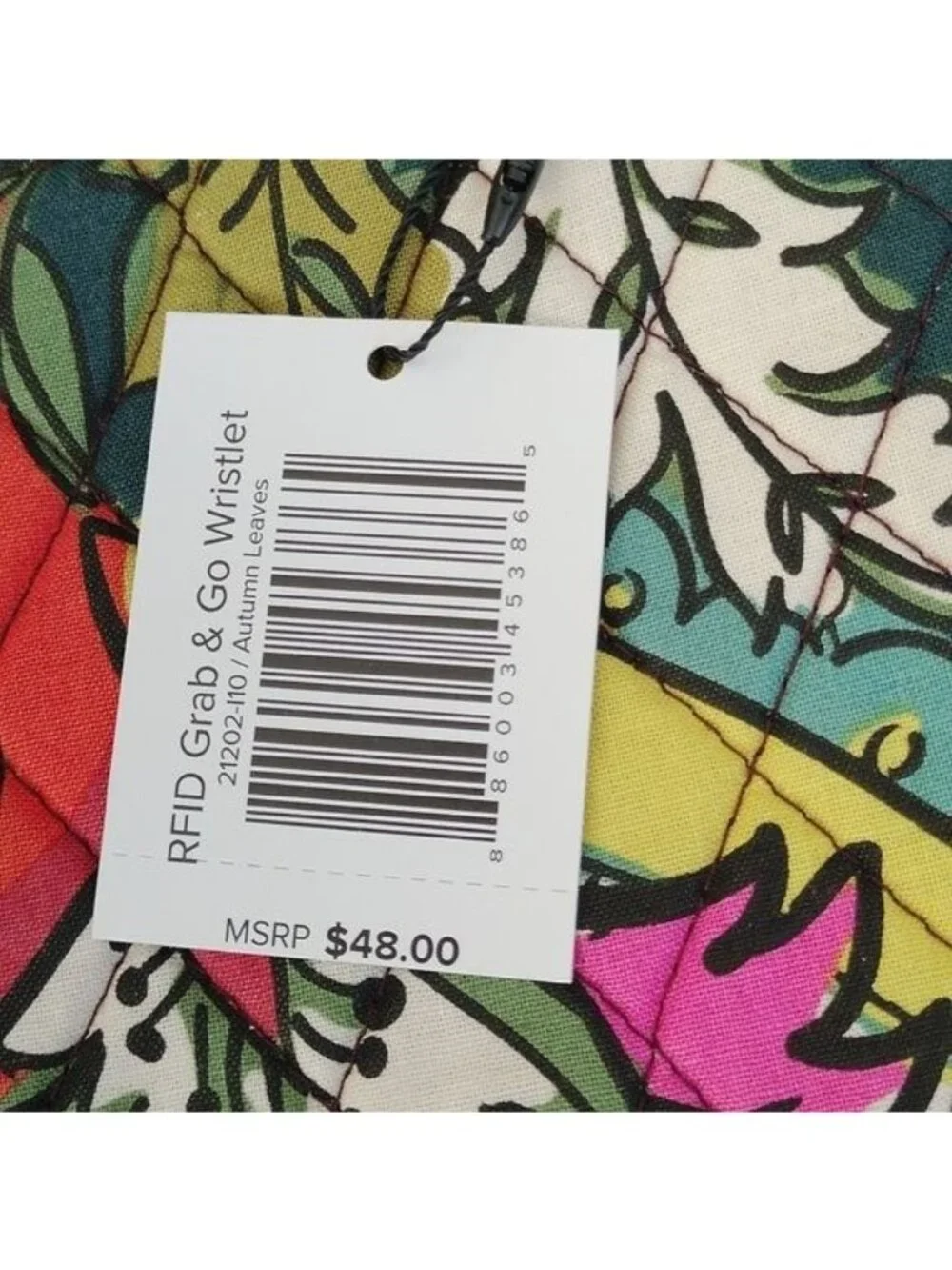 Vera Bradley RFID Grab & Go Wristlet in Autumn Leaves, Large